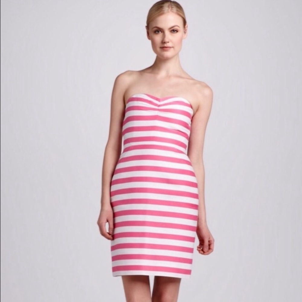 Kate Spade Betsey striped strapless dress size 2
